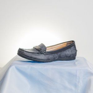 Black Coach Loafers (Patterned) Size 6.5 US Women